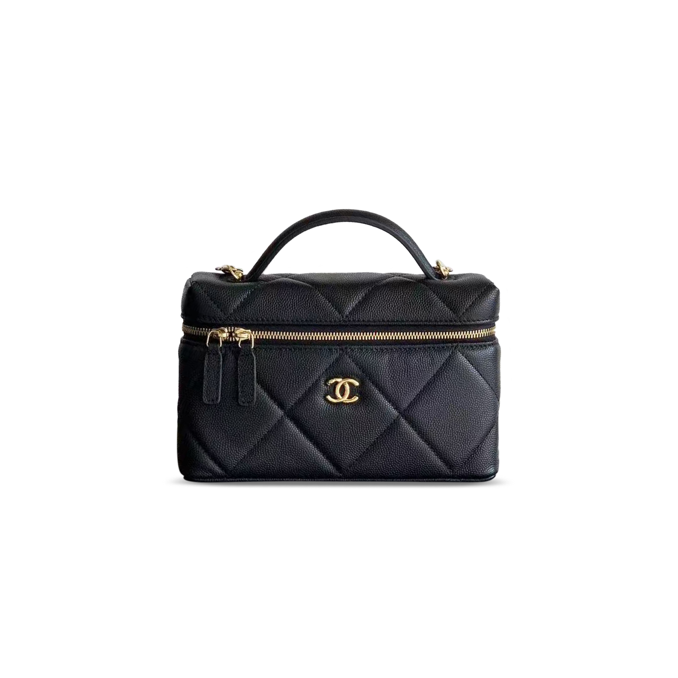 CHANEL MASTER 25K DIAMOND PATTERN CALFSKIN VANITY CASE AP4936 (19.5*17*5cm)